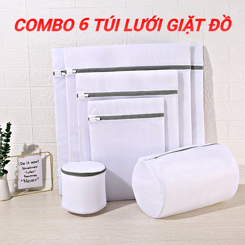 Combo 6 túi lưới giặt quần áo cho máy giặt