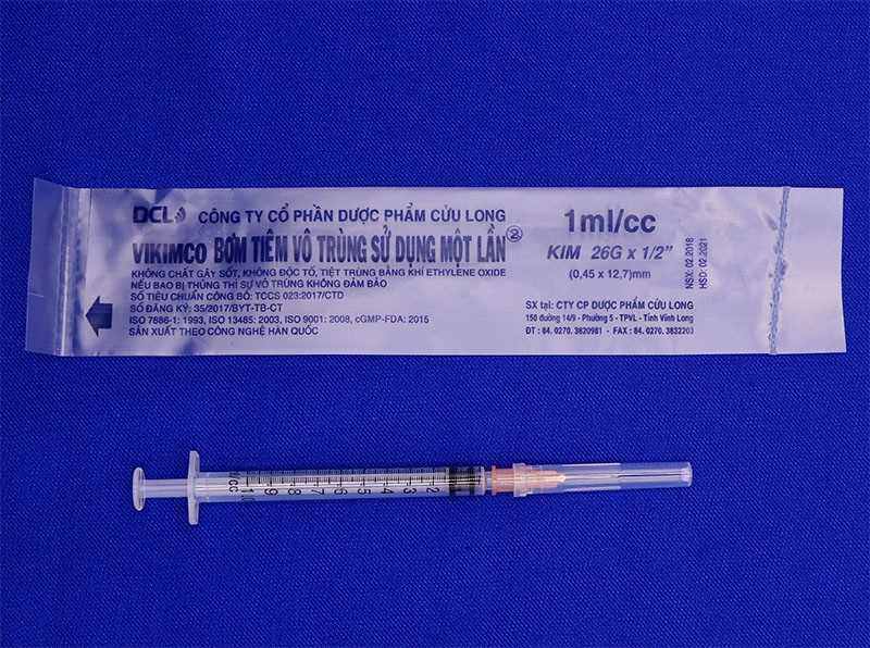 Ống tiêm vô trùng xài 1 lần