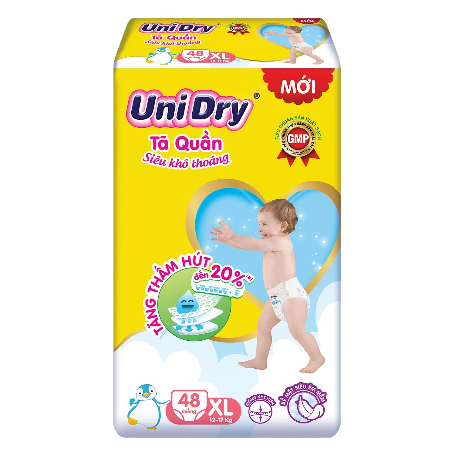 Tã quần unidry m60/l54/xl48/xxl44