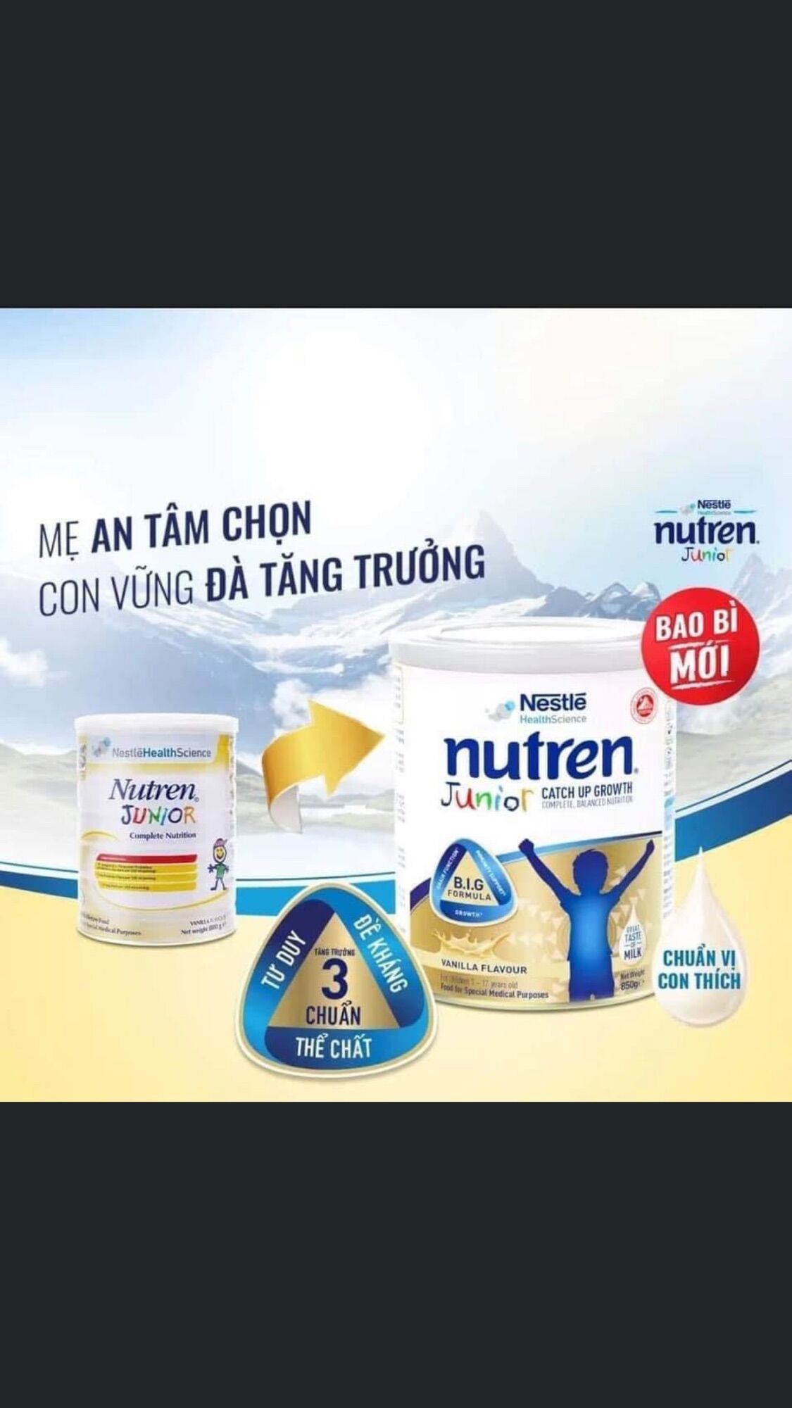 Sữa Bột Nestle Nutren Junior - Hộp 850g