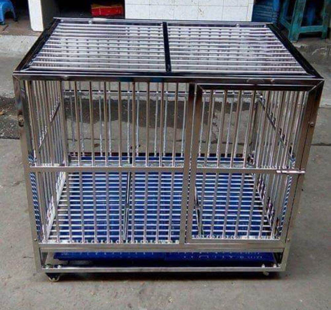 Chuồng chó inox lắp ghép cao cấp kt946480