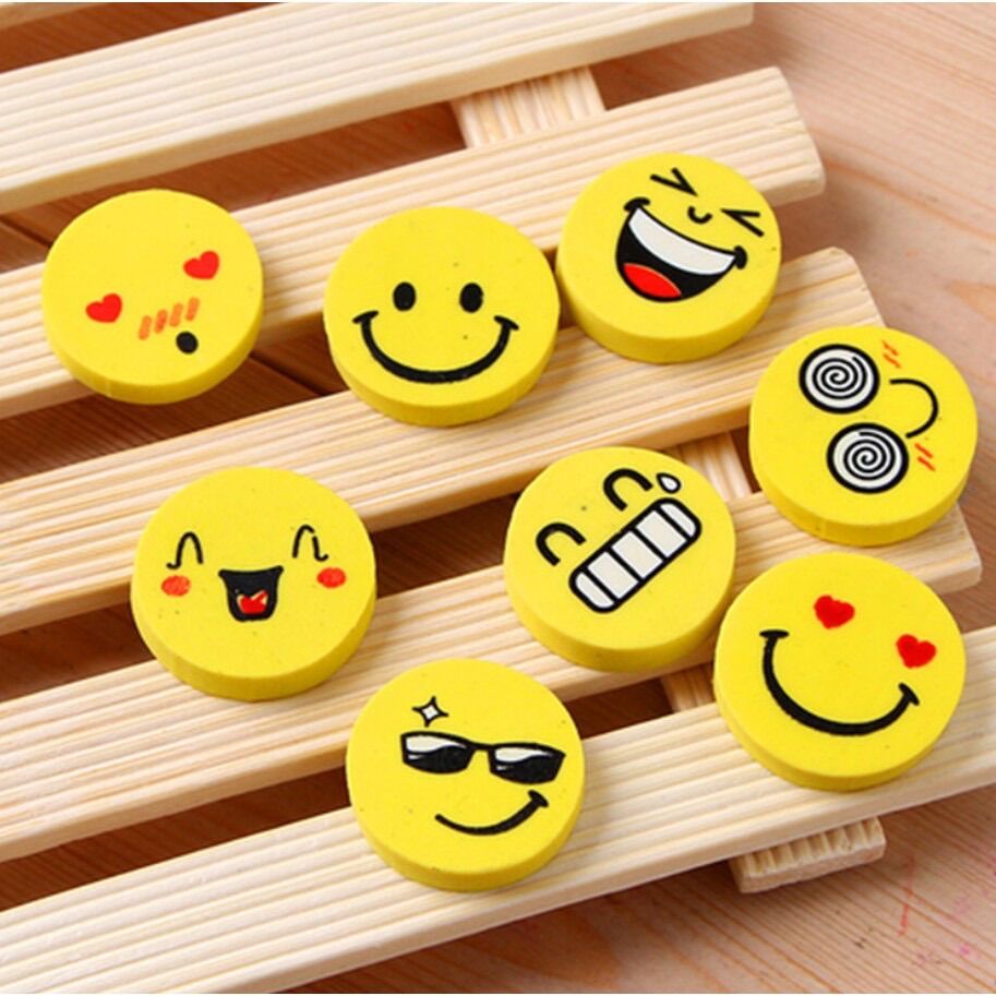 Combo 4 viên gôm tẩy hình mặt cười dễ thương