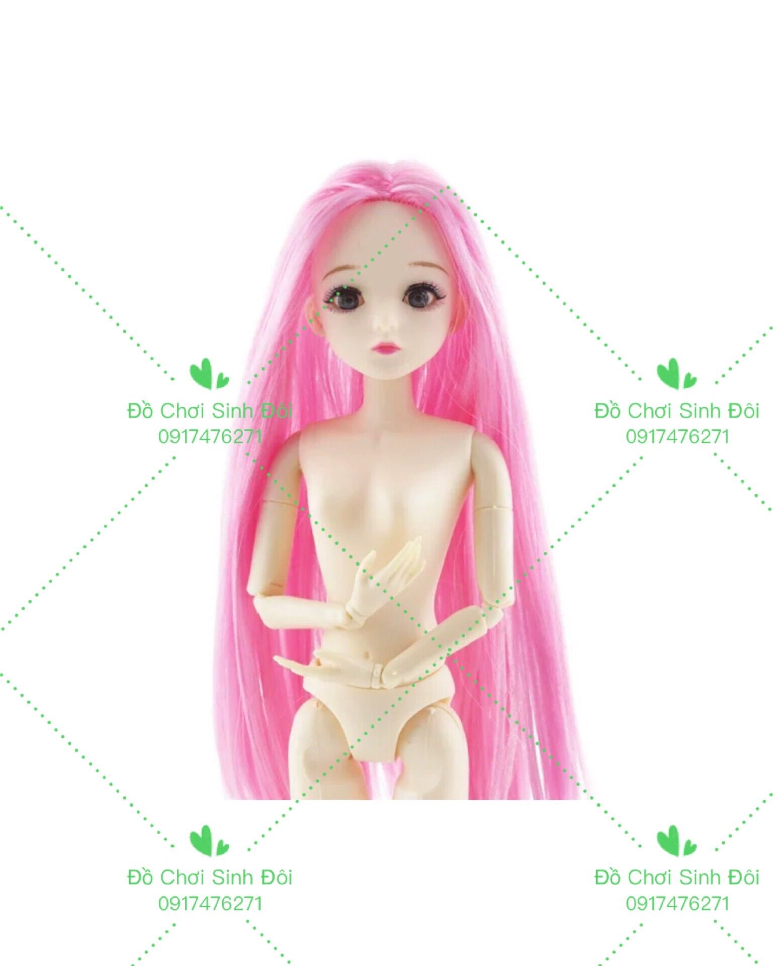Đầu búp bê mắt 4D - phụ kiện búp bê