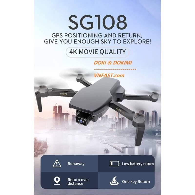 [HCM]Máy bay flycam SG108 Sg108-s 2021 5G Wifi FPV 4K HD Camera Kép Có cảm biến bụng