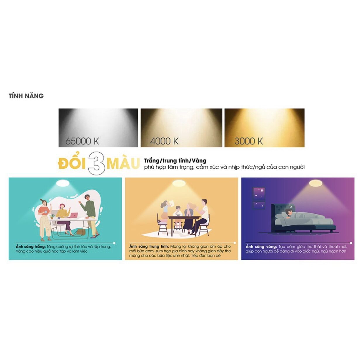 Đèn LED Downlight âm trần Rạng Đông AT10(viền vàng) 90/7W ( đổi màu đế nhôm)