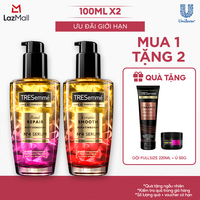 Combo Serum TRESemmé Keratin Smooth Keratinbond+ Và Bond Repair Peptidebond+ Giúp Ngăn Gãy Rụng Và Vào Nếp Suôn Mượt (100ml X 2)