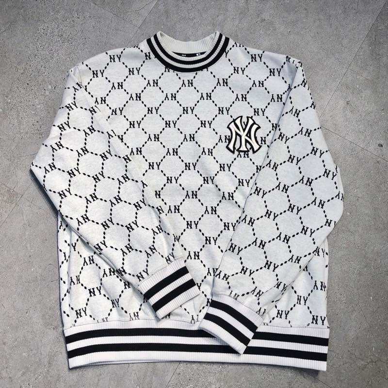 CHÍNH HÃNG - Áo nỉ Sweater MLB Diamond Monogram Jacquard 2022 - 3AMTM0724