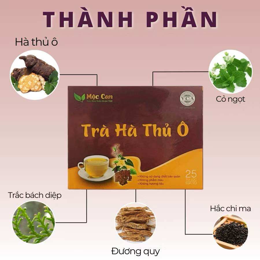 Combo 3 hộp Trà cao hà thủ ô Mộc Can xanh tóc đỏ da
