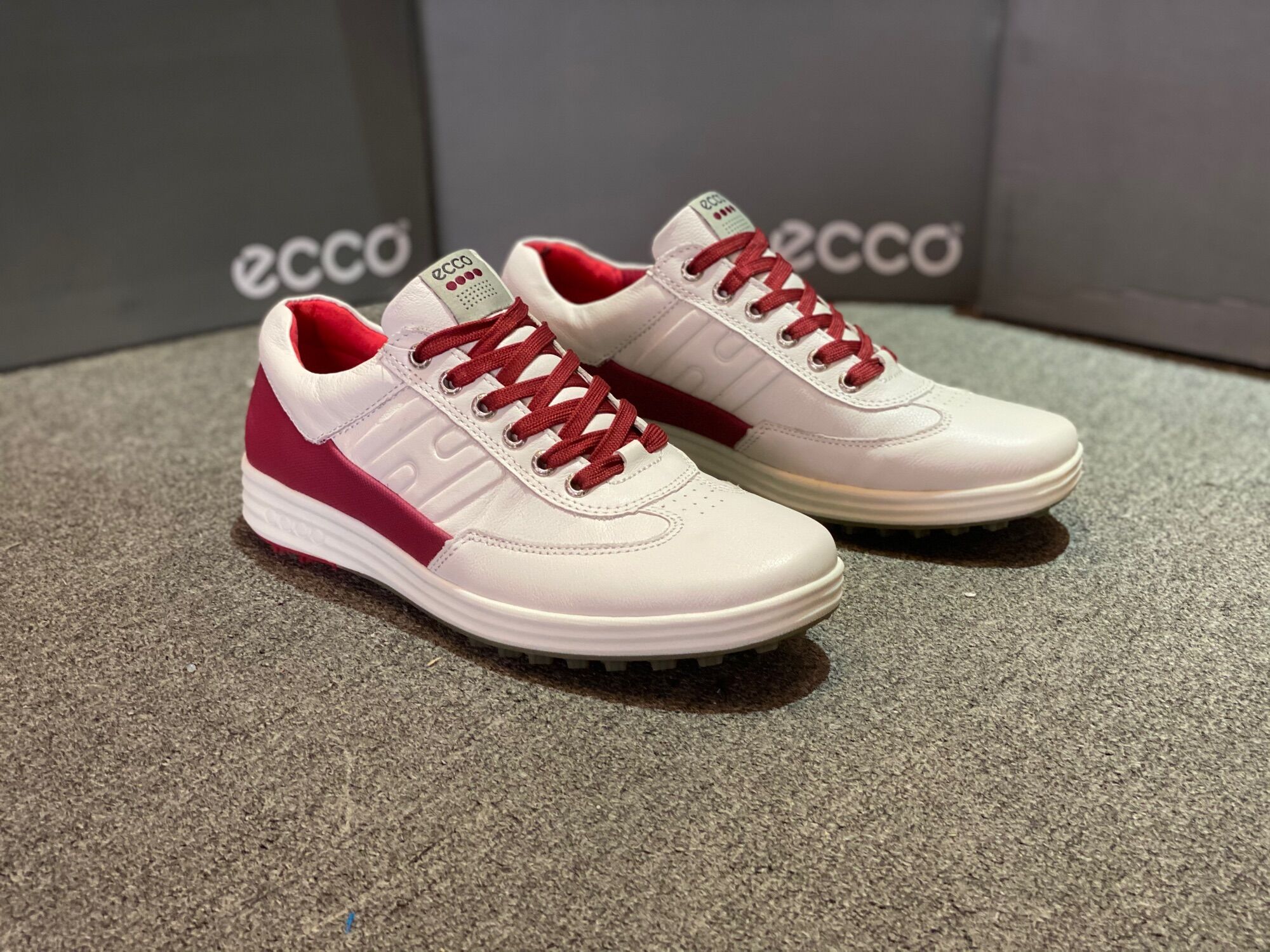 Giày Golf Nam Ecco M Golf Evo One-White/Red