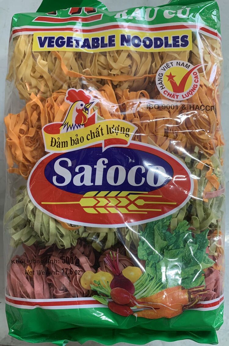 Mì rau củ sợi lớn safoco 500gram