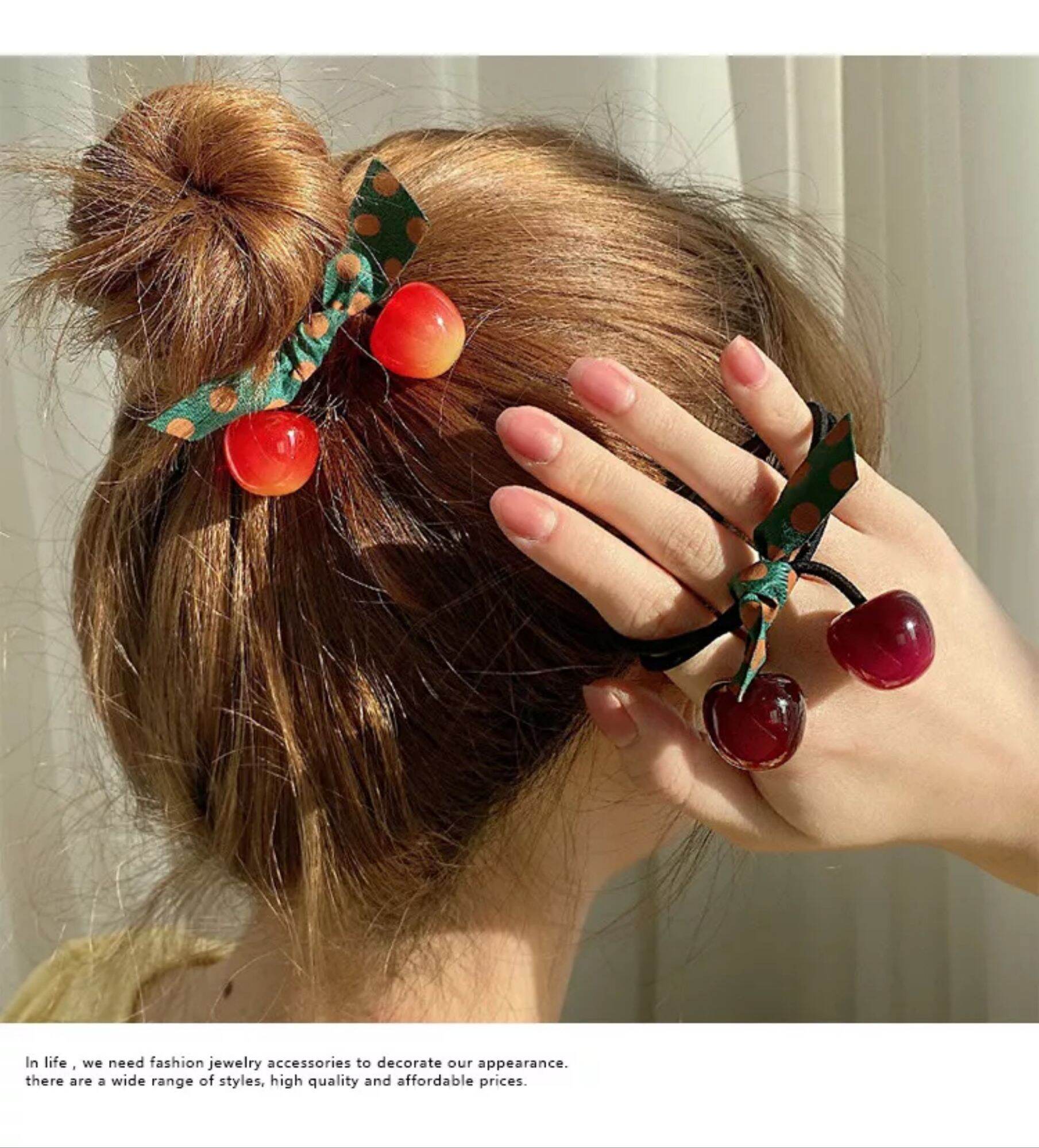 Dây cột tóc cherry loại tốt mẫu mới cho nữ