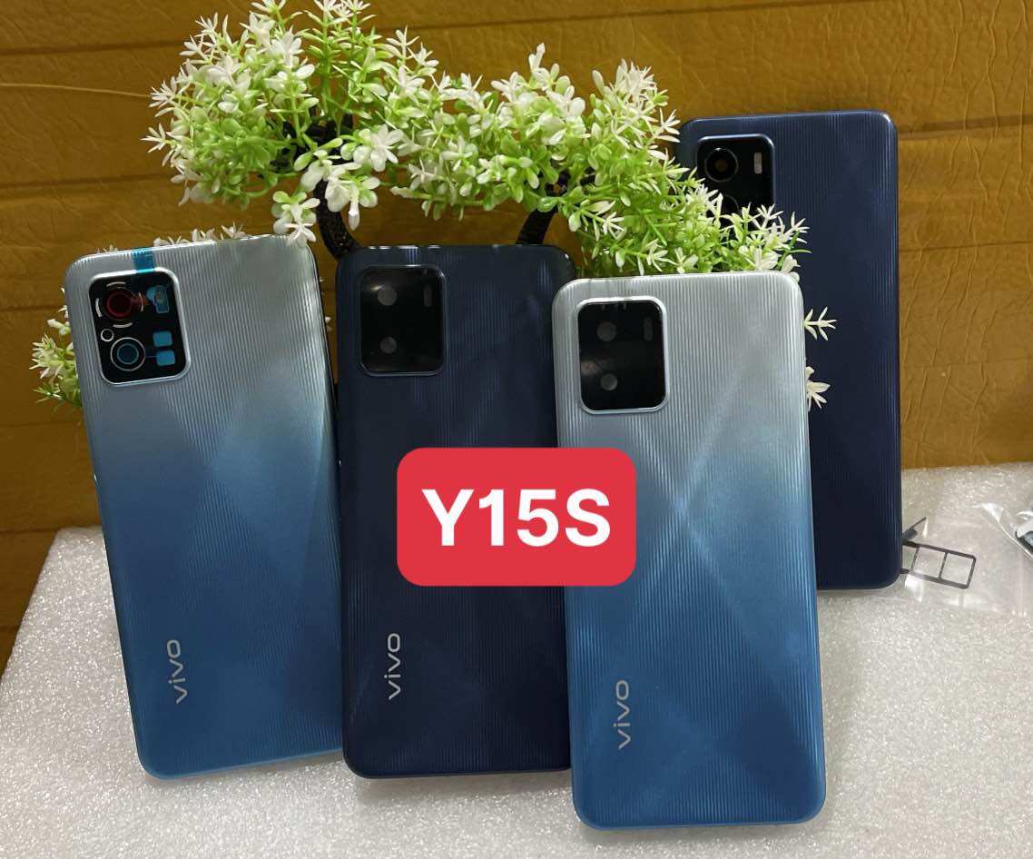 Vỏ thay thế vivo Y15S / Y15A full bộ khay sim với kính camera sau