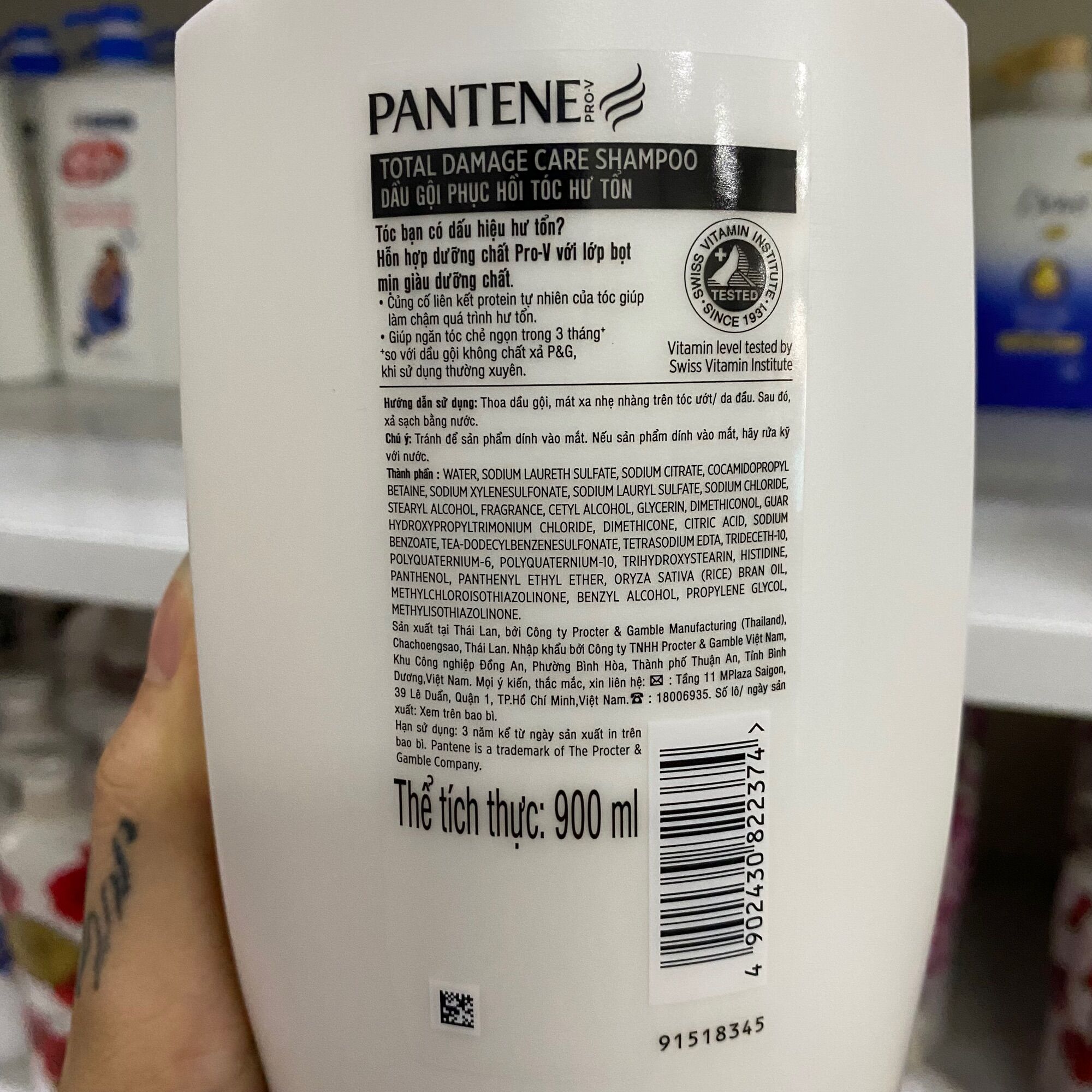 DẦU GỘI PANTENE DAMAGE CARE - 900ML