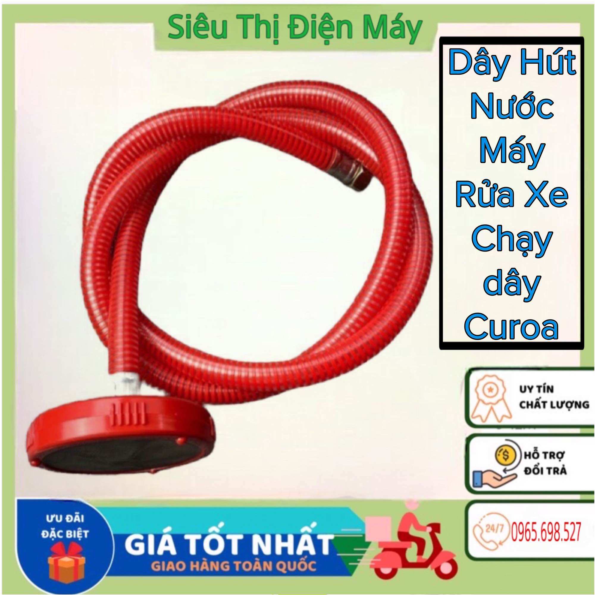 Dây hút nước đầu vào máy xịt rửa xe đầu rời chạy dây curoaa