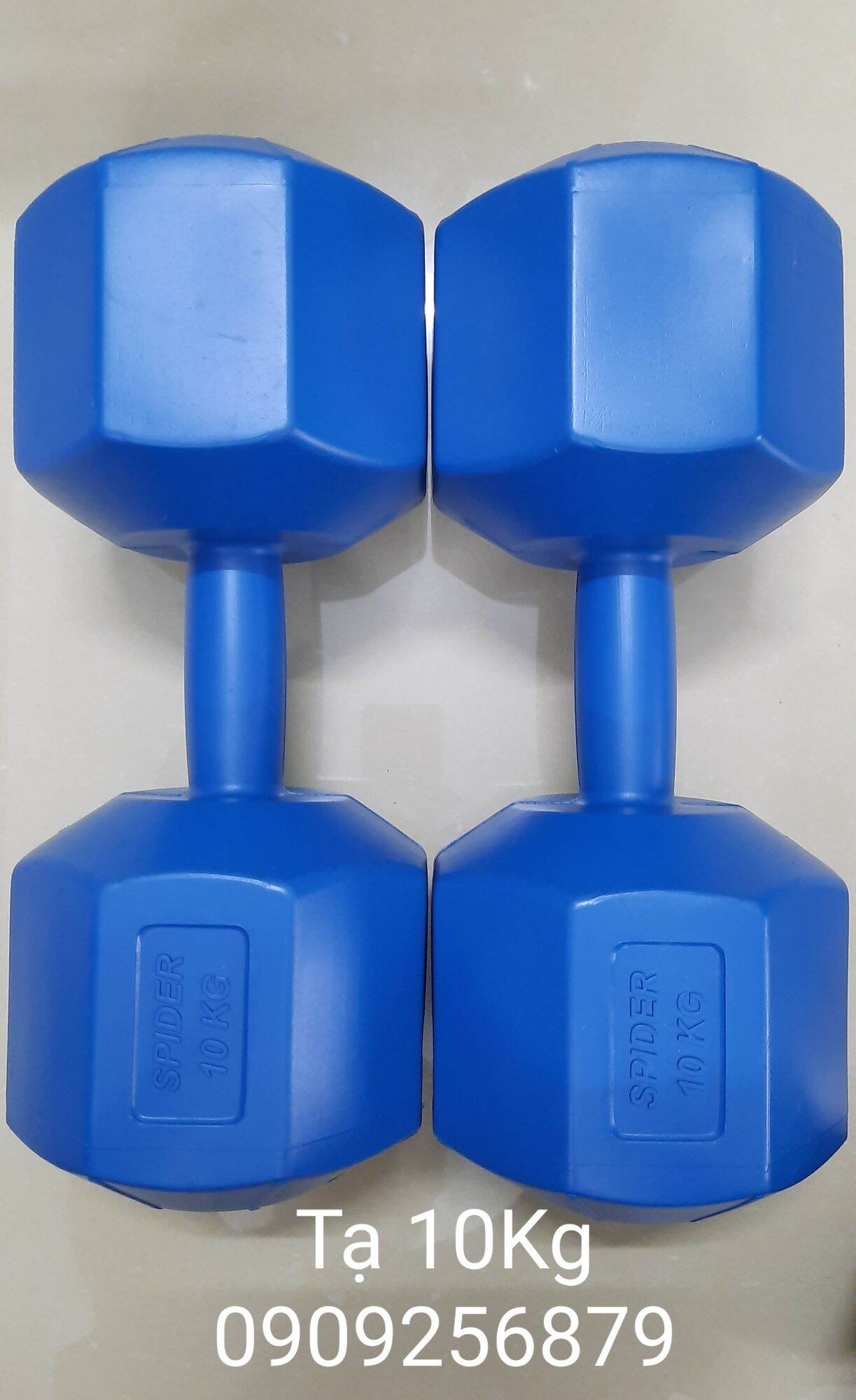 Tạ nhựa 10kg hình bát giác nhồi sẵn