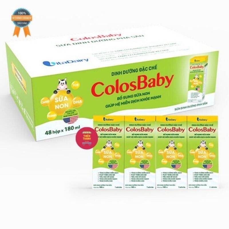 1 thùng (48 hộp) Sữa bột pha sẵn Colosbaby 180ml