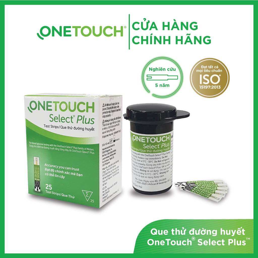Que Thử Đường Huyết OneTouch Select Plus 25que