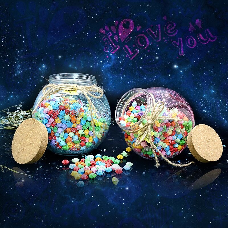 Bình Ước Nguyện Dạ Quang Bình Trời Sao Huỳnh Quang Bình Thủy Tinh Bình Trôi Bình Sao May Mắn Bình Ngôi Sao Bình Phát Sáng Quà Tặng Sinh Nhật