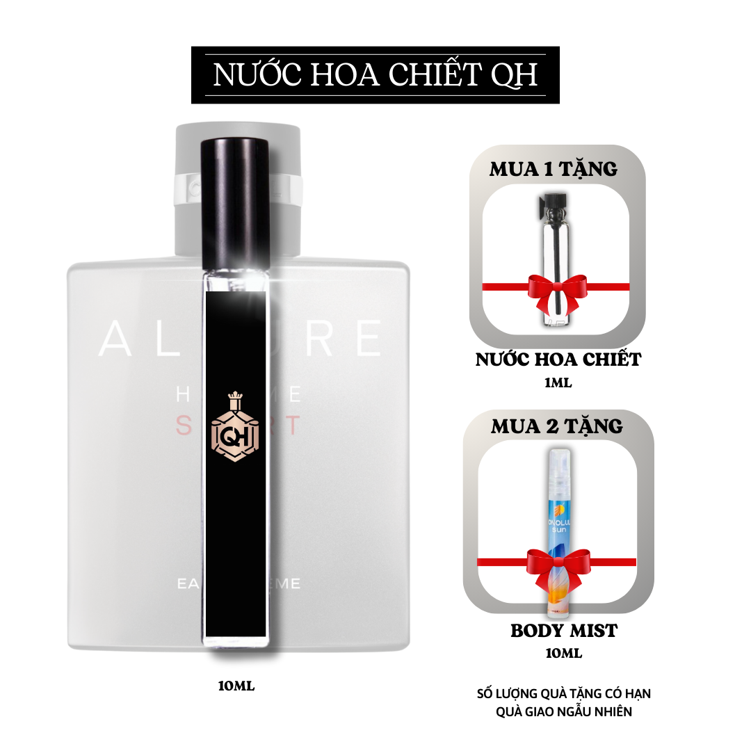Nước hoa chiết nam 10ml tinh dầu allure homme sport extreme cao cấp thơm lâu freeship - nước hoa qh