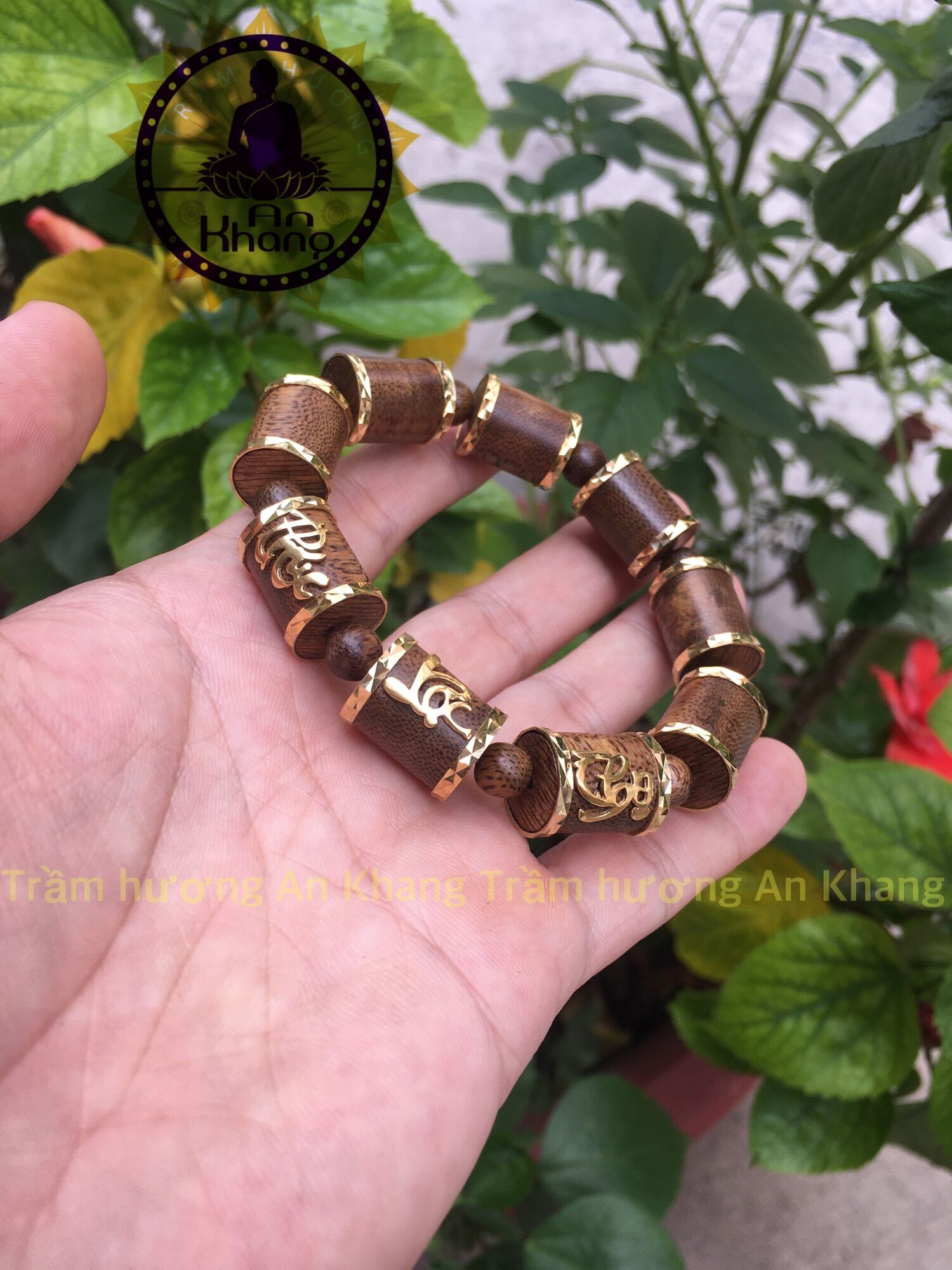 [HCM]Vòng tay trầm hương tốc tự nhiên phúc Lộc thọ