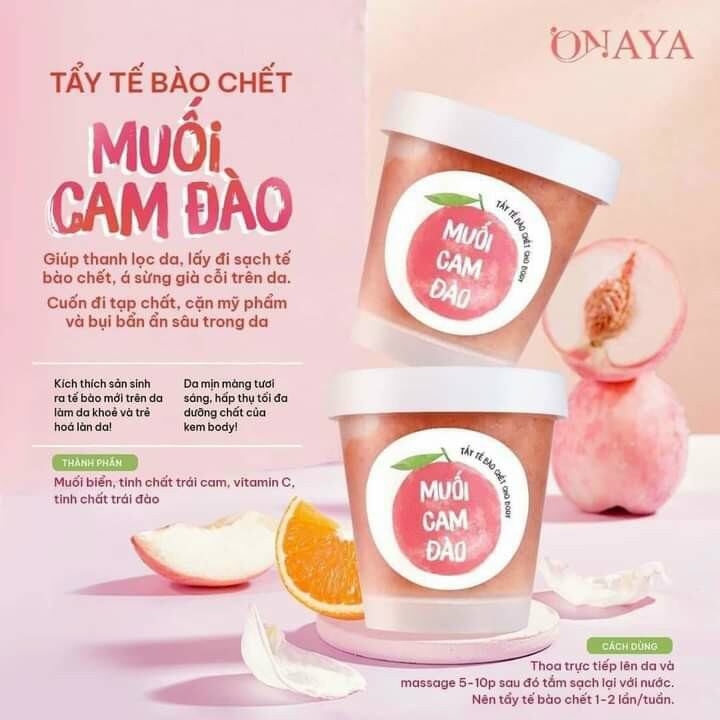 Tẩy tế bào chết muối đào Onaya chuẩn
