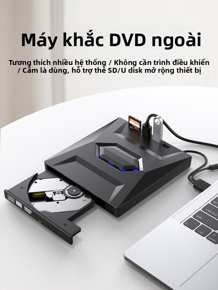 Earise | External USB3.0 CD DVD Drive Enclosure Box Portable Disc Reader Writer刻录机 Compatible With Computer Mobile Storage Device Giá 819,000 Đồng*Miễn phí vận chuyển