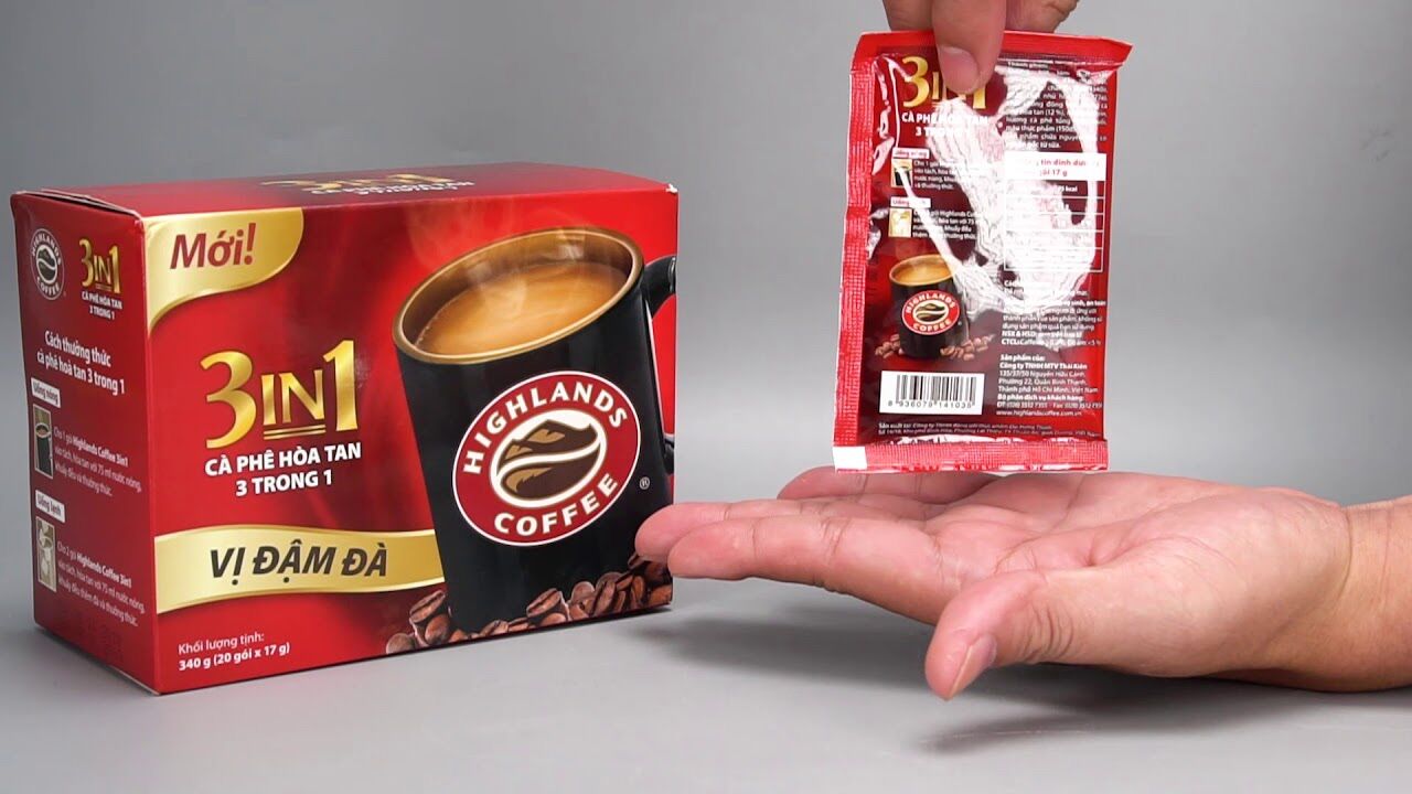 Cà phê hoà tan 3 trong 1 highland gói 17g