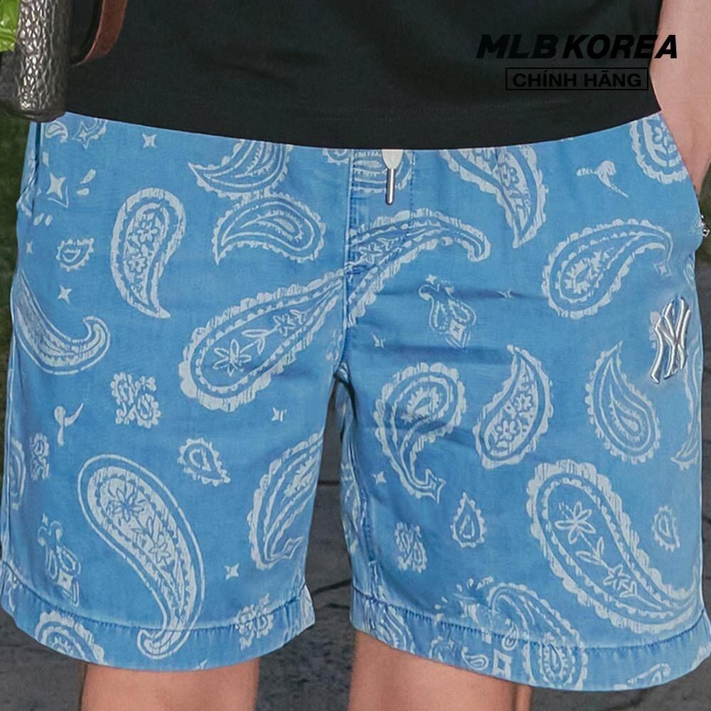 Mlb - quần shorts jeans nam lưng thun thời trang 3ldpi0133-50sbl