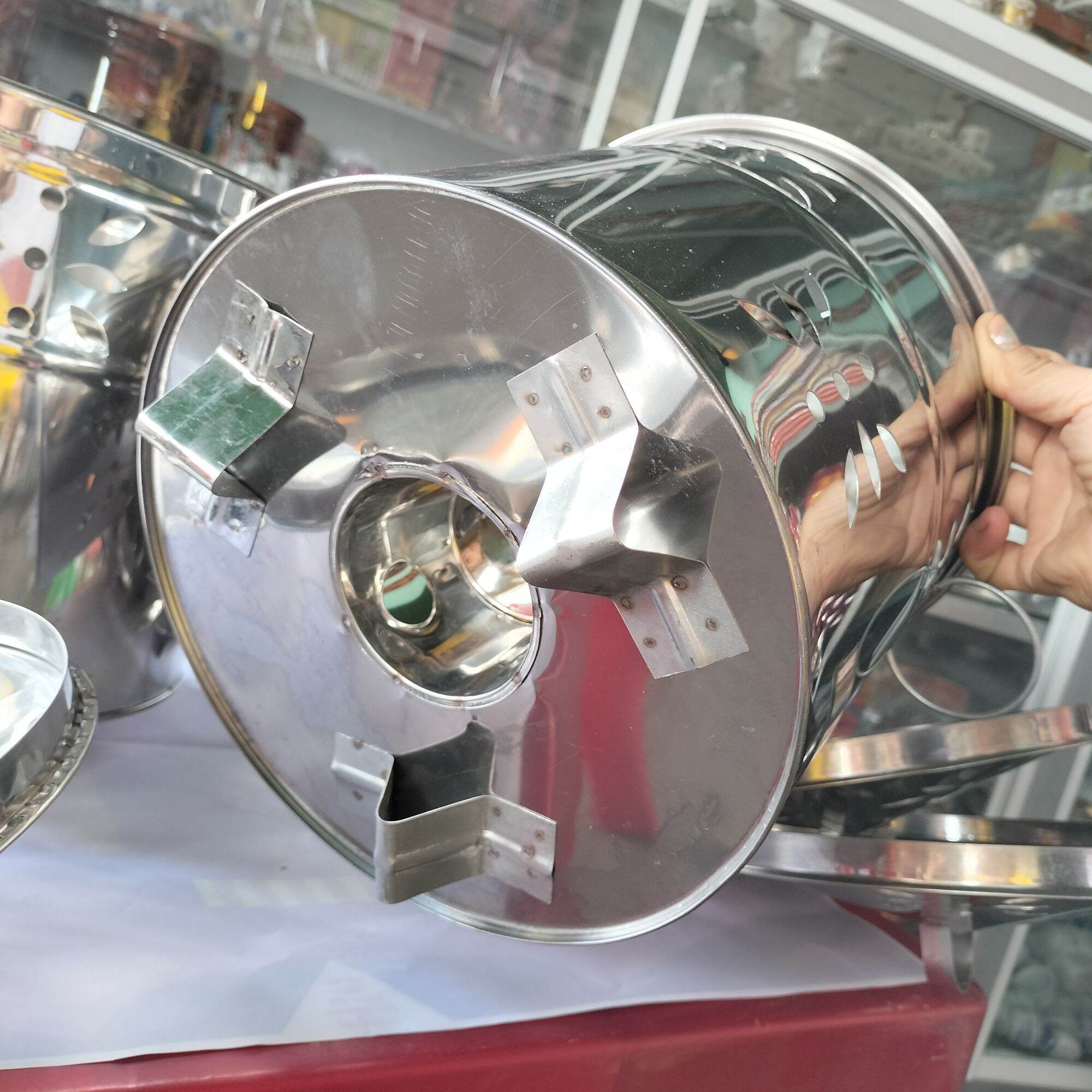 Thùng đốt giấy cúng inox có nắp/Thùng hóa vàng mã nhiều size