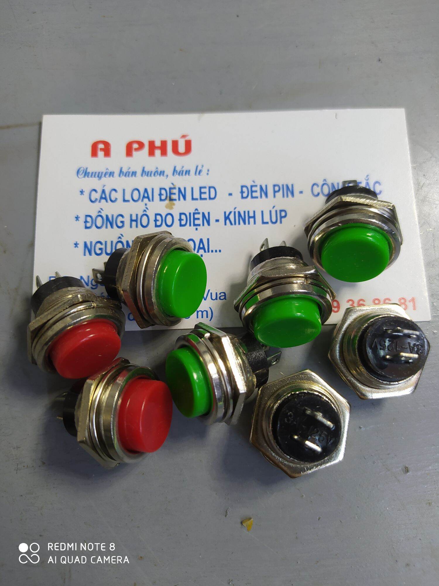 10 nút nhấn nhả sắt phi 16mm