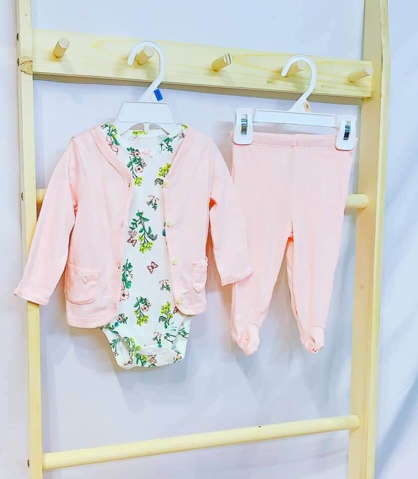 Sale sale set 3 chi tiết bé gái sơ sinh hàng xuất dư hãng Carter