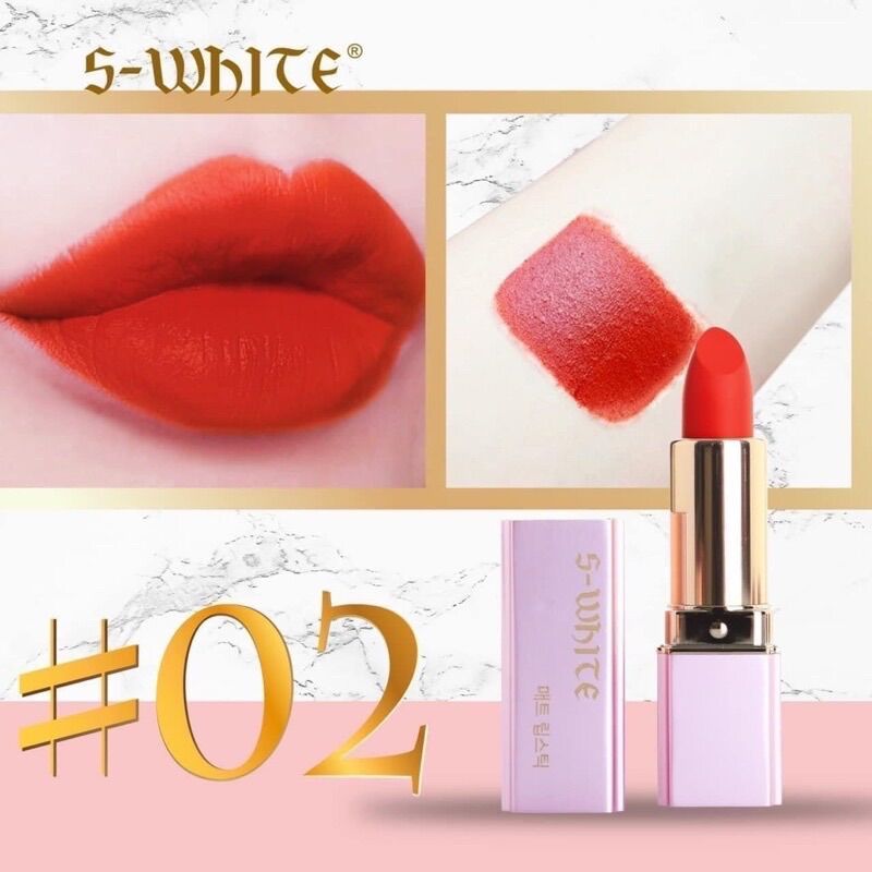 Son lì Swhite 02 đỏ cam