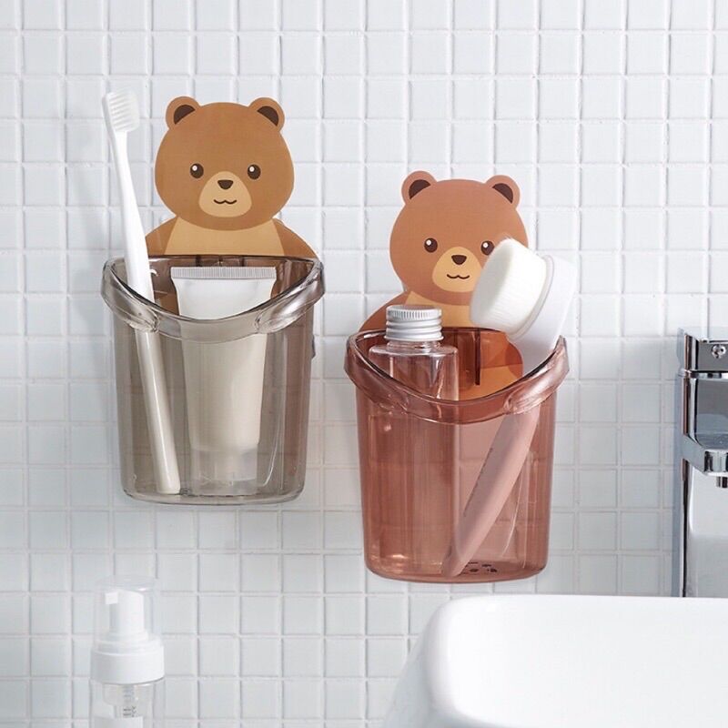 Cốc gấu đựng bàn chải kem đánh răng đa năng