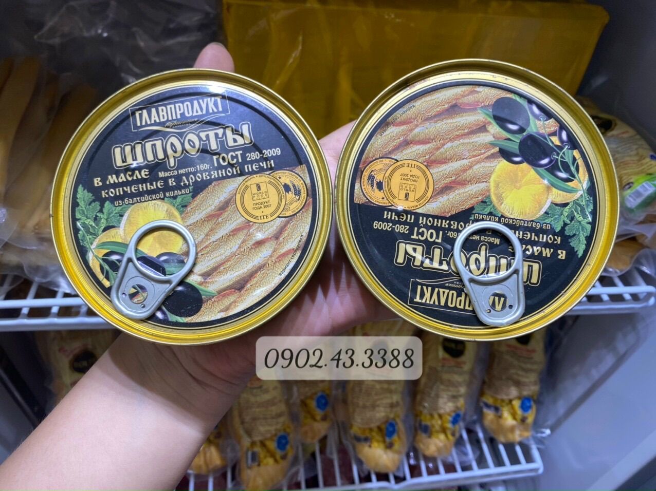 Cá trích ngâm dầu oliu 160g - Cá trích hộp - Cá hộp của Nga
