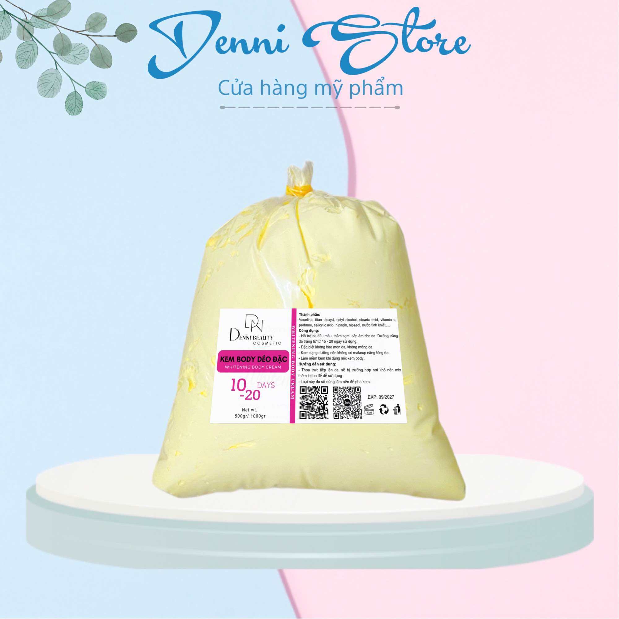 Bịch Kem Body Cốt Dẻo Đặc 1kg