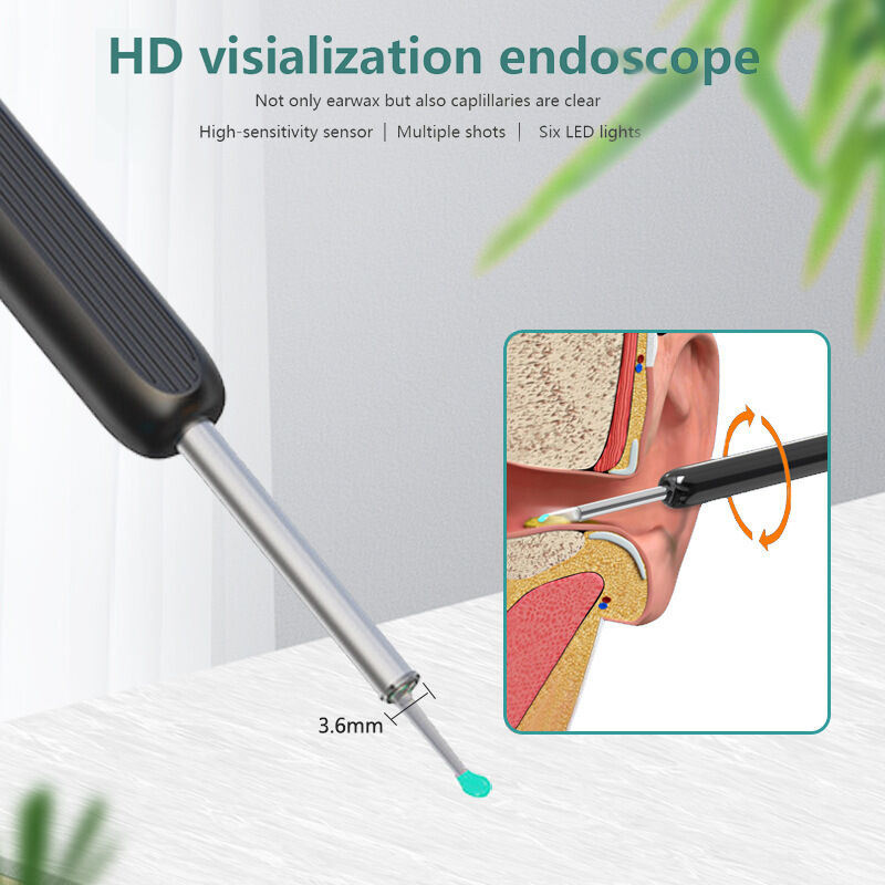 Bộ Dụng Cụ Lấy Ráy Tai Thông Minh NE3 Có Camera-HD Không Dây,Dụng Cụ Lấy Ráy Tai Nội Soi Đa Năng Cao Cấp