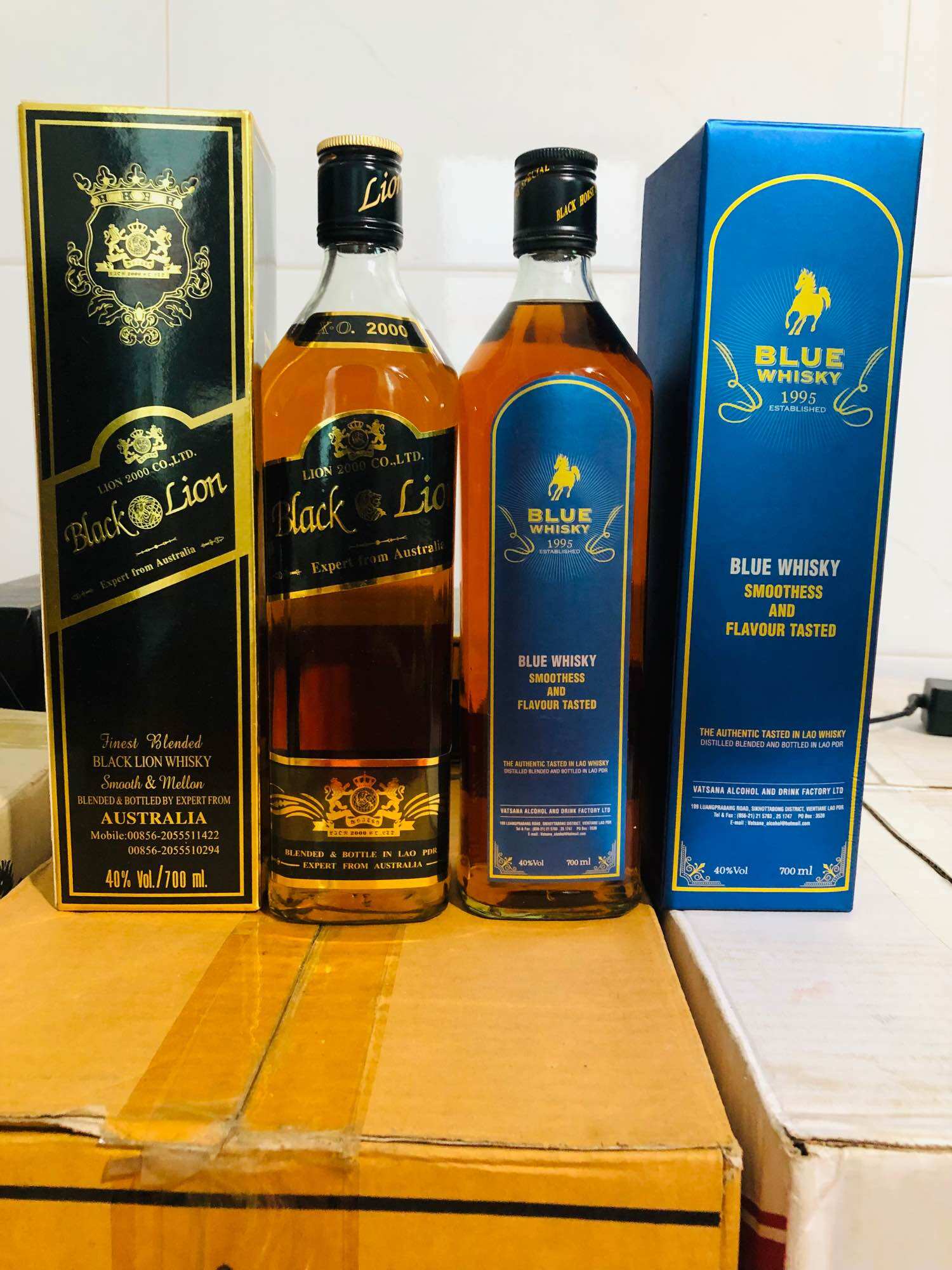 Thùng 12 chai Black Lào(700ml)
