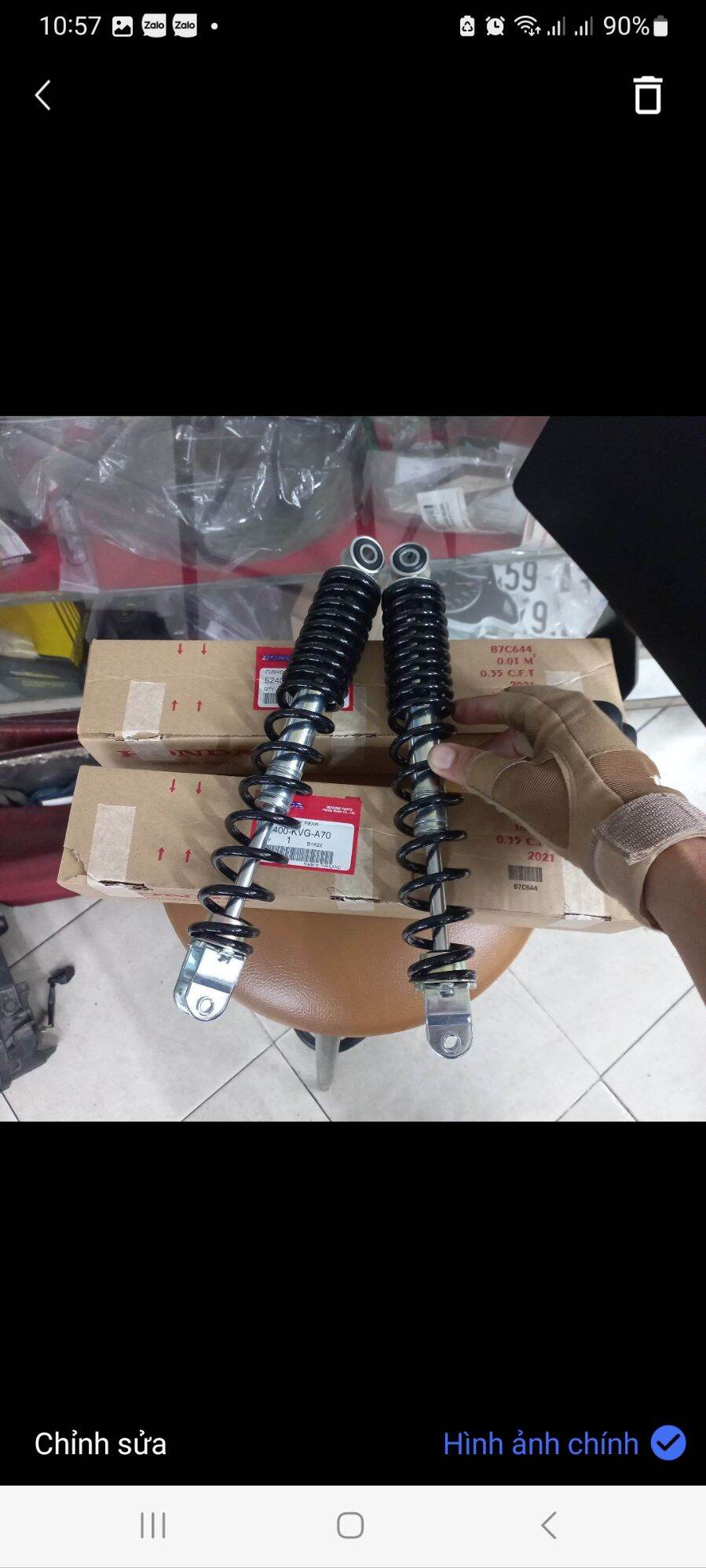 Phuộc sau ab 110 thái màu đen nhập mới honda thái