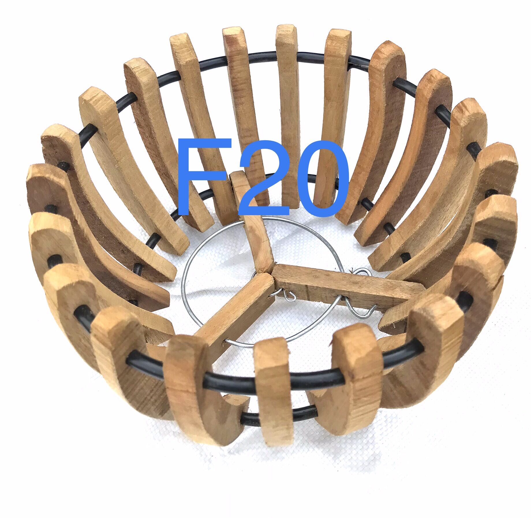 Chậu gỗ bí trồng lan f20