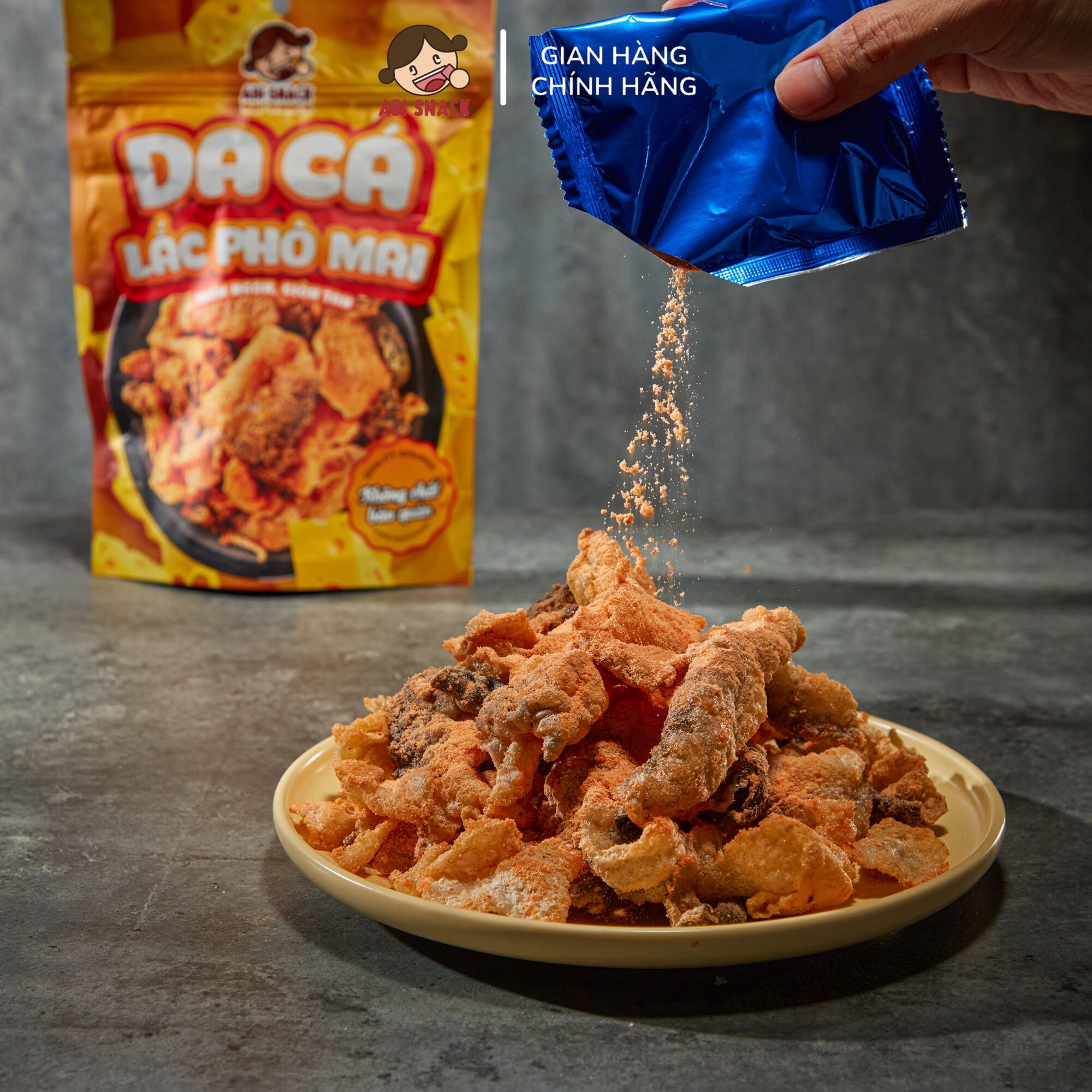 Snack Da Cá Lắc Phô Mai - Abi Snack - 70gram