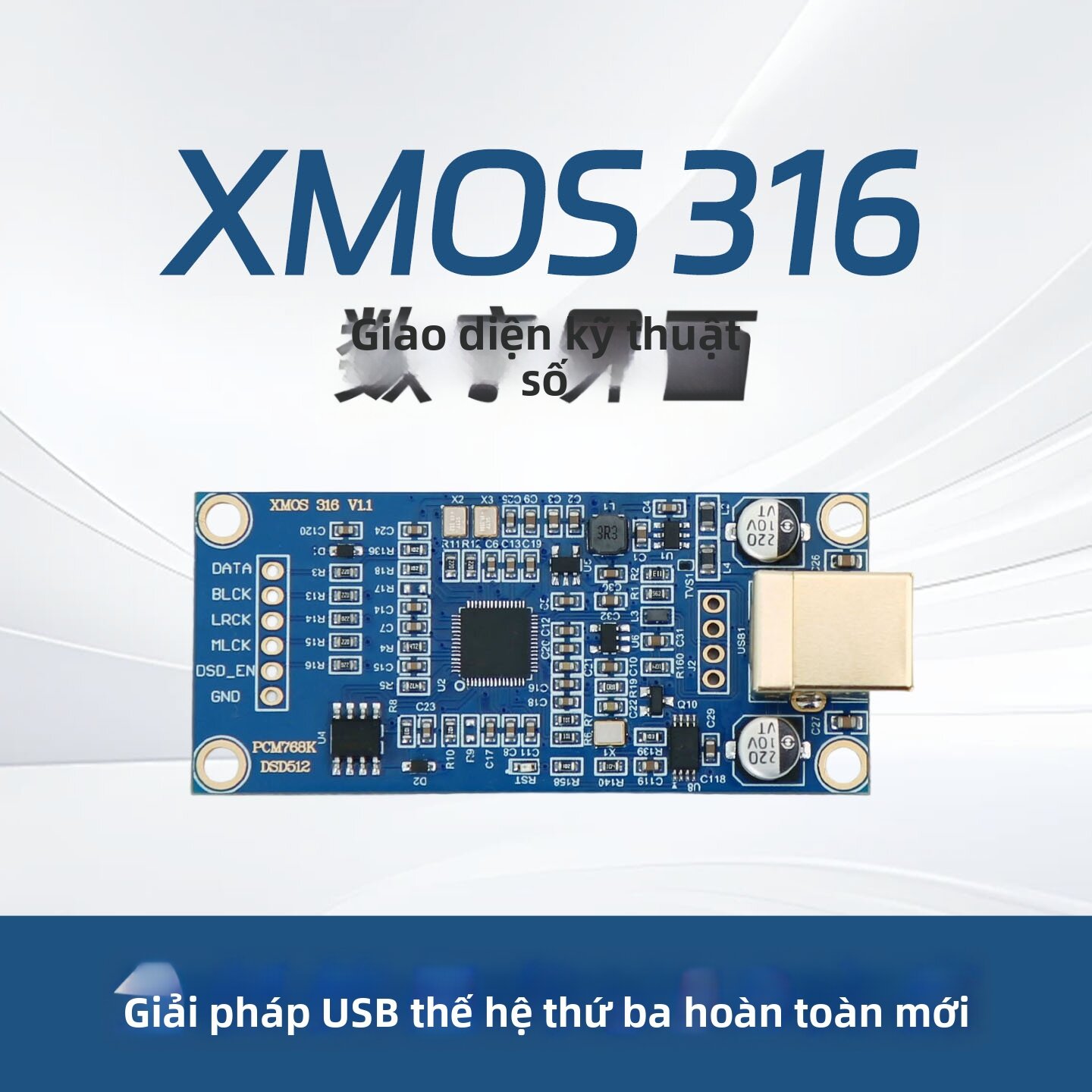 DSD512 Compatible USB Digital Interface Gold-plated 4-layer PCB Giá 1,131,000 Đồng*Miễn phí vận chuyển