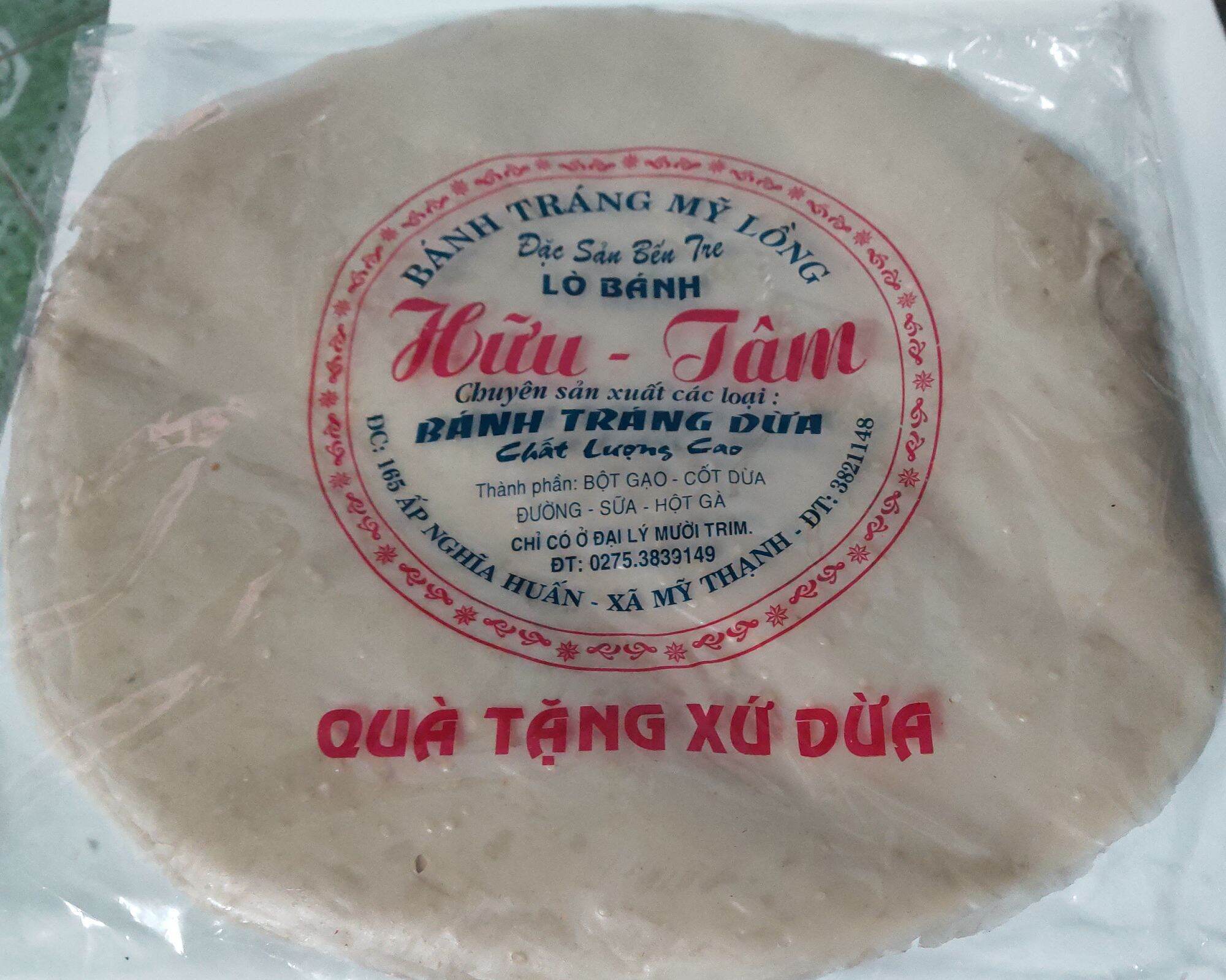 Bánh tráng Dừa Mỹ Lồng đặc sản Bến Tre