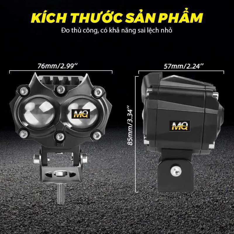 Đèn Trợ Sáng Bi Cầu Mắt Cú 2 Mầu 12 - 85v M3MINI ( Tặng Công Tắc )