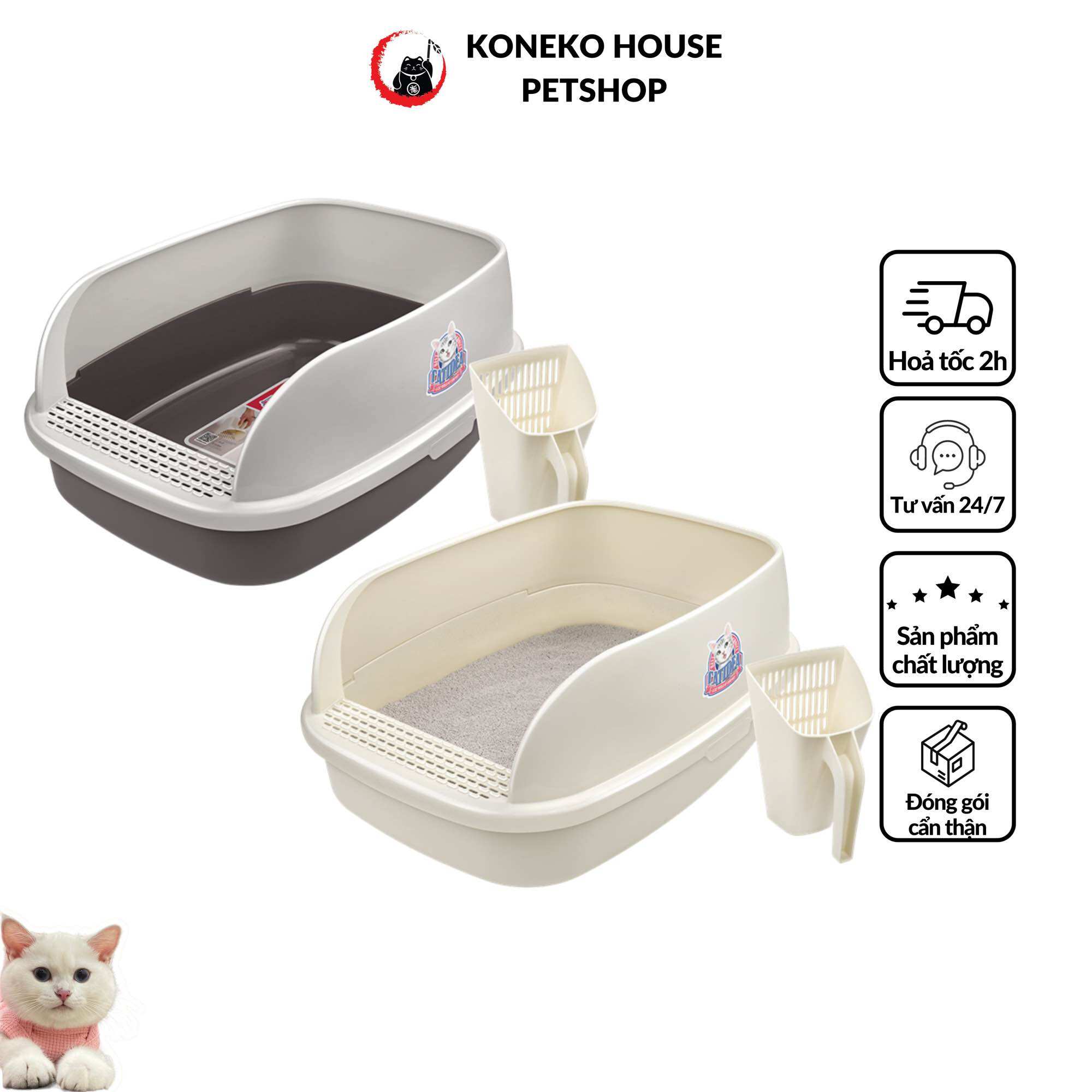 Dụng cụ vệ sinh - Khay vệ sinh cho mèo Cat Idea