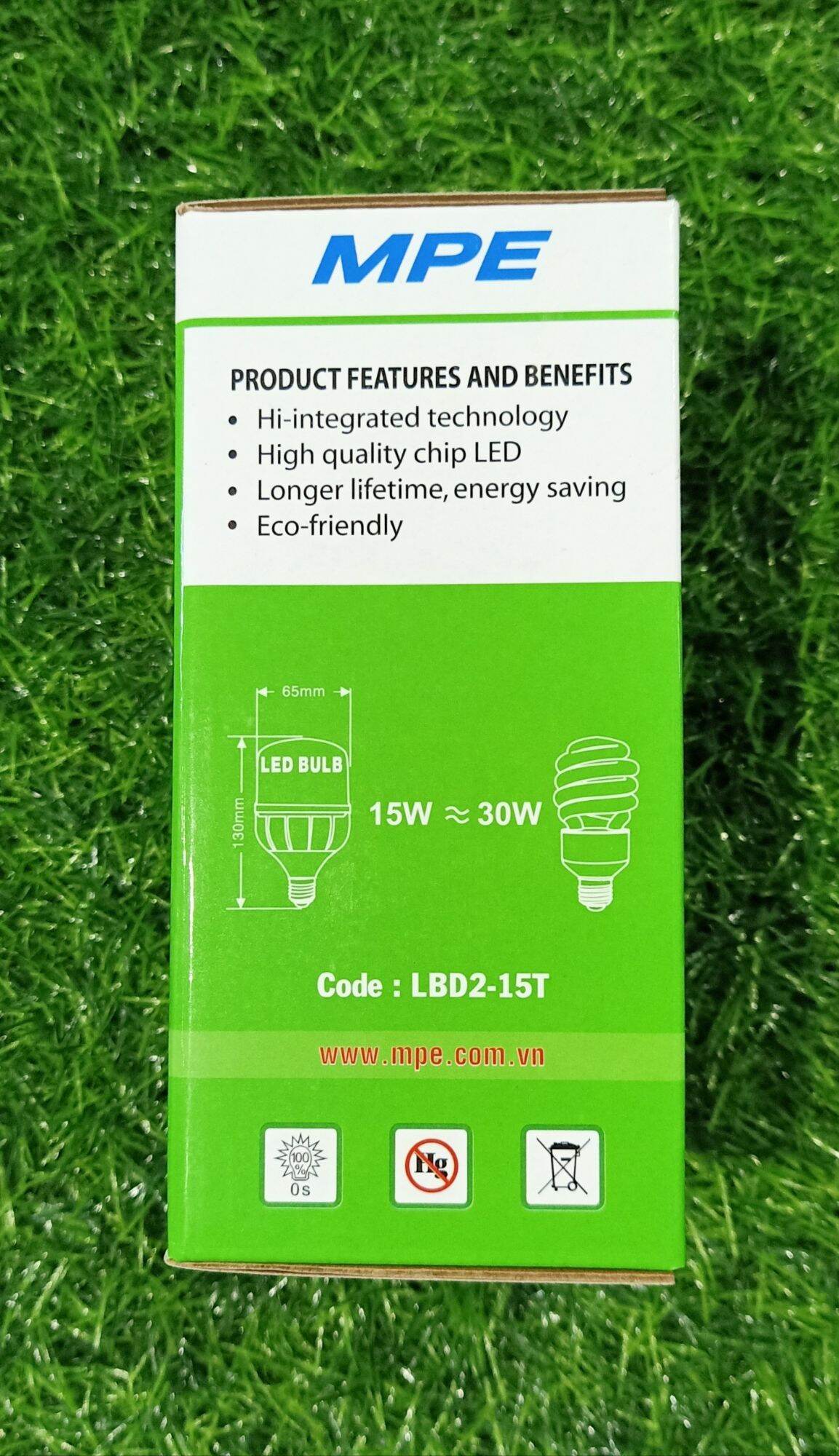Bóng đèn led bulb trụ 15W MPE LBD2-15T