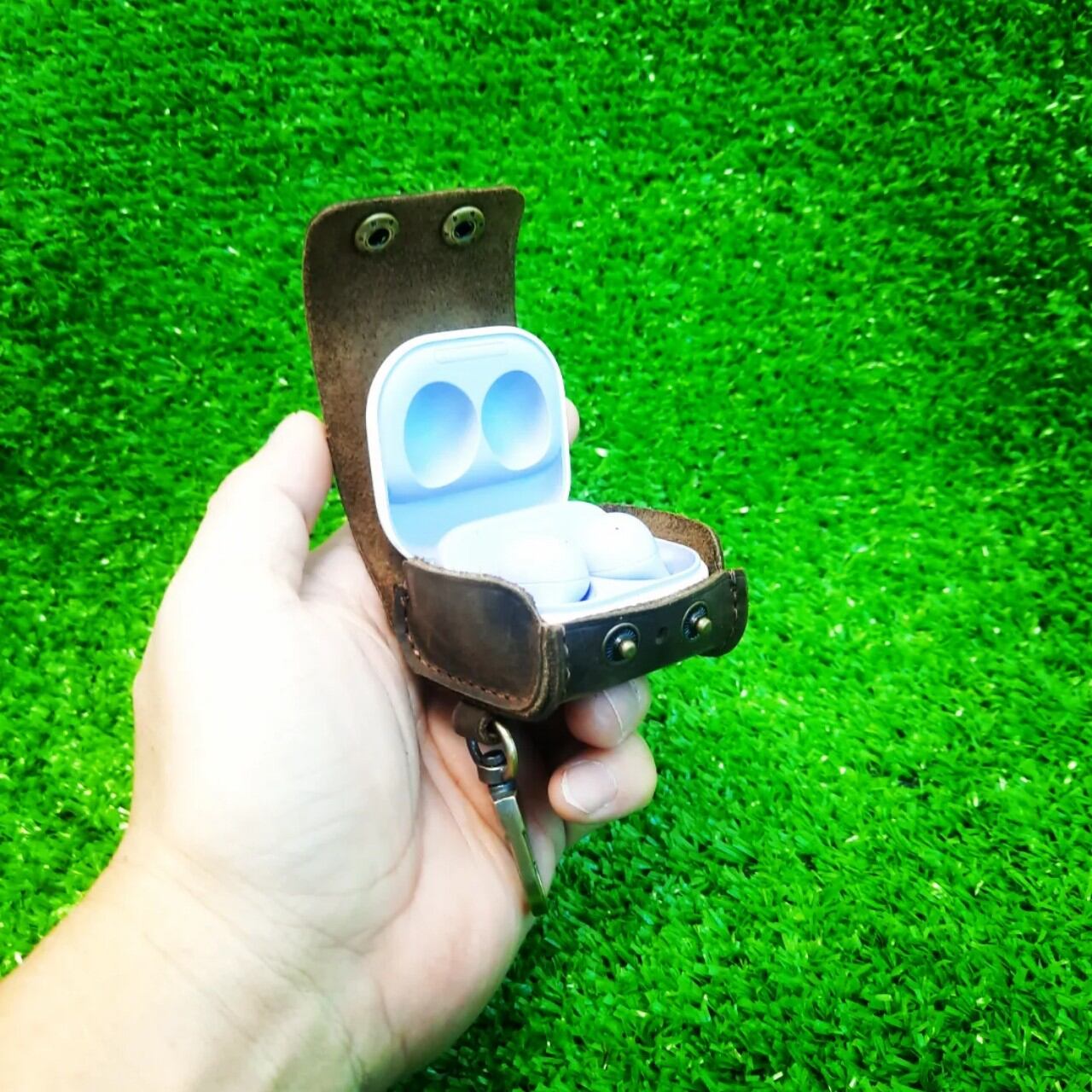 Bao da Samsung Galaxy Buds Pro / Buds live / Buds 2 (chung mẫu) da thật handmade