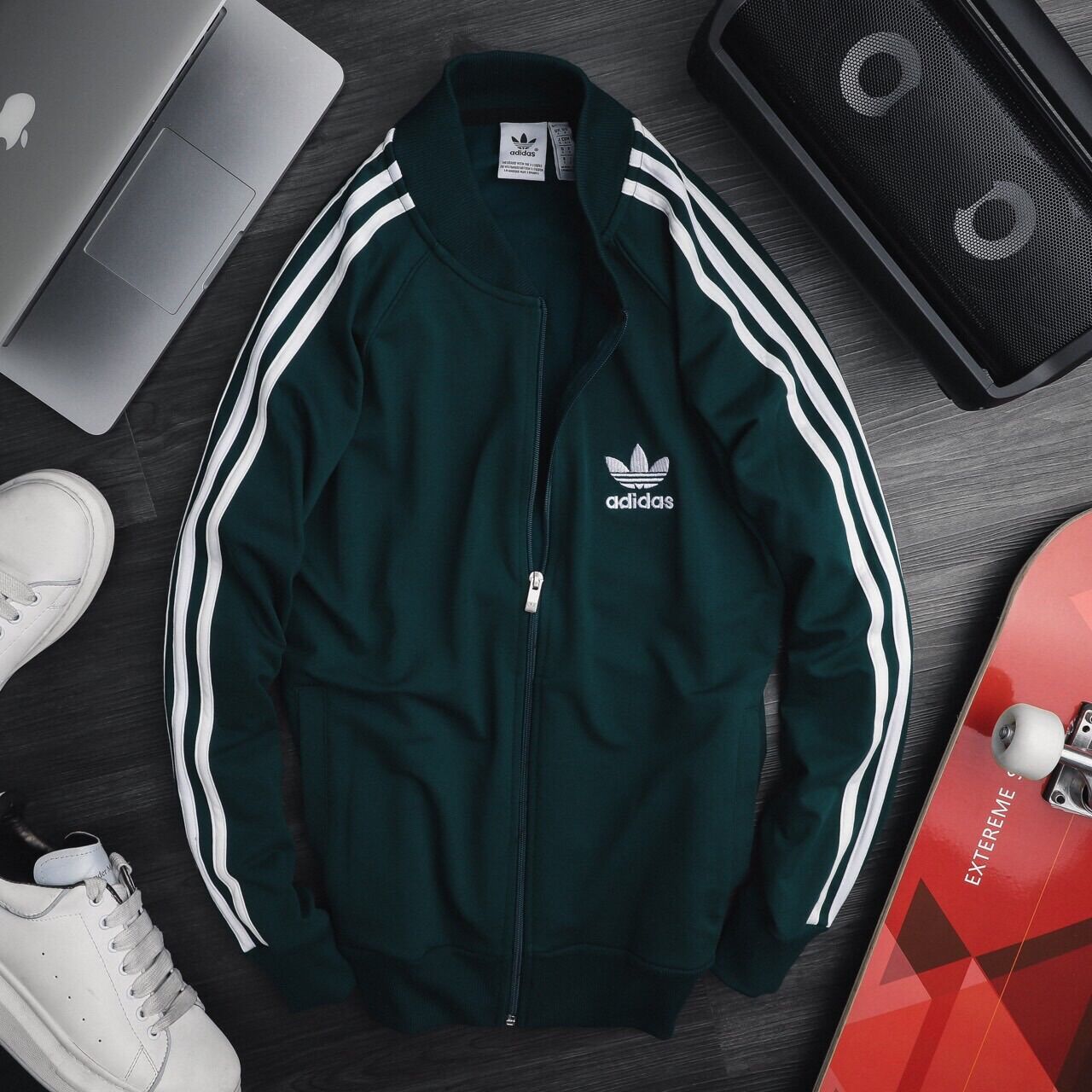 [3-5/8 Hoàn Tiền 25%]Áo khoác Adidass nỉ cá full tem tag chuẩn hãng