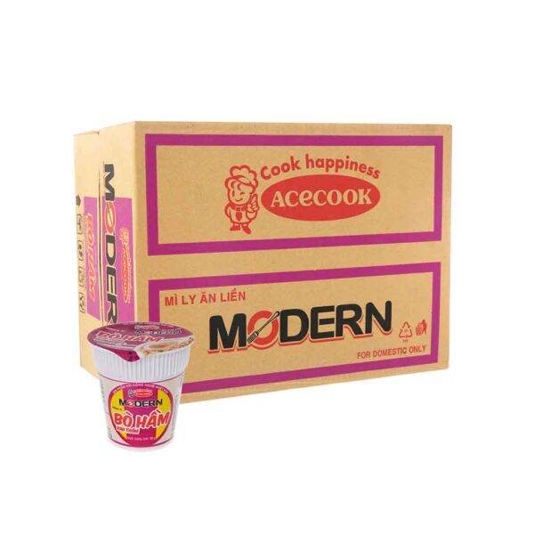 Mì Ly MODERN Hương Vị Bò Hầm Rau Thơm ( 67g × 24 ly )...date mới