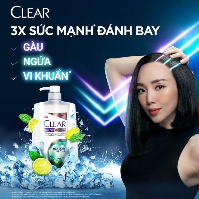 Dầu gội đầu Clear bạc hà 350g