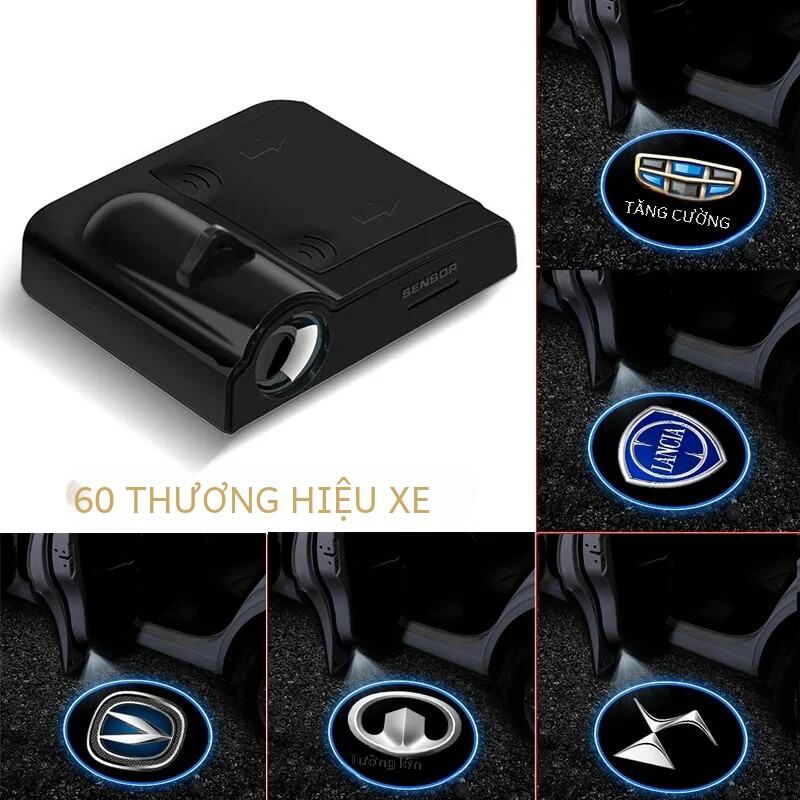 Đèn LED Cửa Xe Đón Ánh Sáng Máy Chiếu Có Logo Xe Hơi Cho Xe Mercedes Benz BMW Lexus KIA Honda Toyota